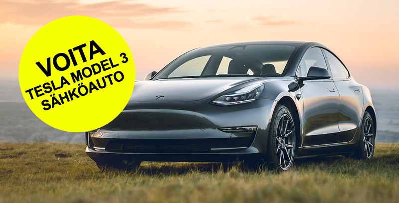 Voita sähköauto: Tesla Model 3 | Arvontamaailma Voita sähköauto: Tesla Model 3 | Arvontamaailma