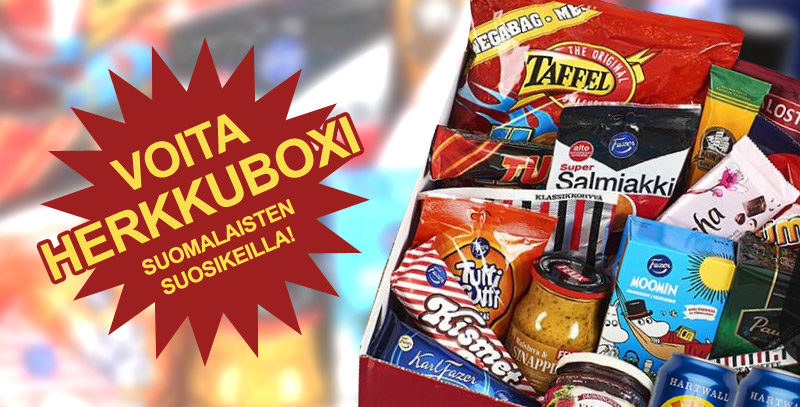 Voita herkkuboksi suomalaisten suosikeilla ja 500€ lahjakortti | Arvontamaailma Voita herkkuboksi suomalaisten suosikeilla ja 500€ lahjakortti | Arvontamaailma
