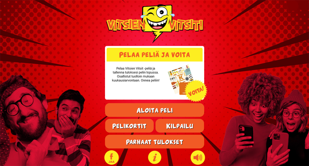 Pelaa Vitsien Vitsit! -muistipeliä ja voita 10€ RAX Buffet lahjakortti Pelaa Vitsien Vitsit! -muistipeliä ja voita 10€ RAX Buffet lahjakortti